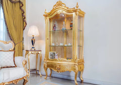 Royal Solid Teak Wood Carving Vitrine