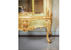 Royal Solid Teak Wood Carving Vitrine