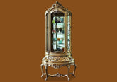 Luxury European Style Best Carving Teak Wood Vitrine