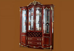 Luxury Royal Style Solid Teak Wood Vitrine