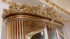 Luxury European Style Carving King Size Vitrine