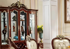 Luxury Royal Style Solid Teak Wood Vitrine
