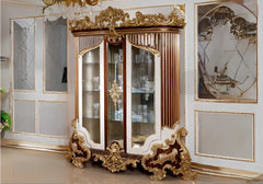Luxury European Style Carving King Size Vitrine