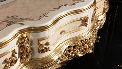 Classic European Style Glossy Carving TV Cabinet