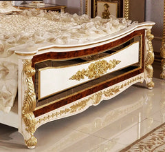 A solid teak wood bed