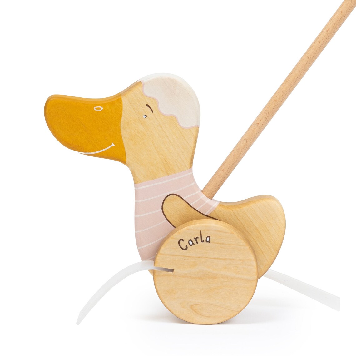 thumbnail image 2 of Hardwood Wooden Toy Duck Push Toy : Countryside Gifts, LLC 2 of 11