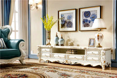 Royal European Style Carving TV Cabinet