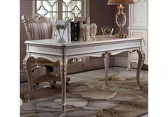 Stylish Hand Carved Teak Wooden Office Table