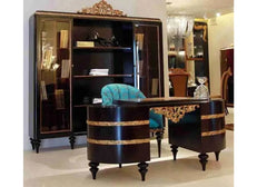 Classic Rounded Teak Wooden Office Desk