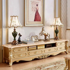 Luxury And Elegant Embroidery Carving TV Cabinet