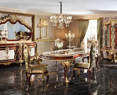 Luxury Design Exquisite Carving Dining Table Set