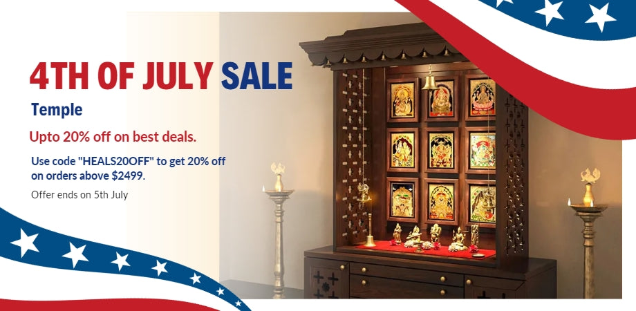 4th of july sale on luxury wooden temple