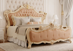 Regal Elegance Handcrafted Carved Bed