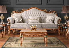 Elegance Wooden Handcrafted Luxury Carving Sofa Set