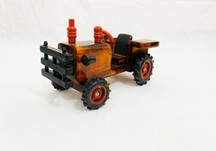 Wooden Brown Tractor Kids toy