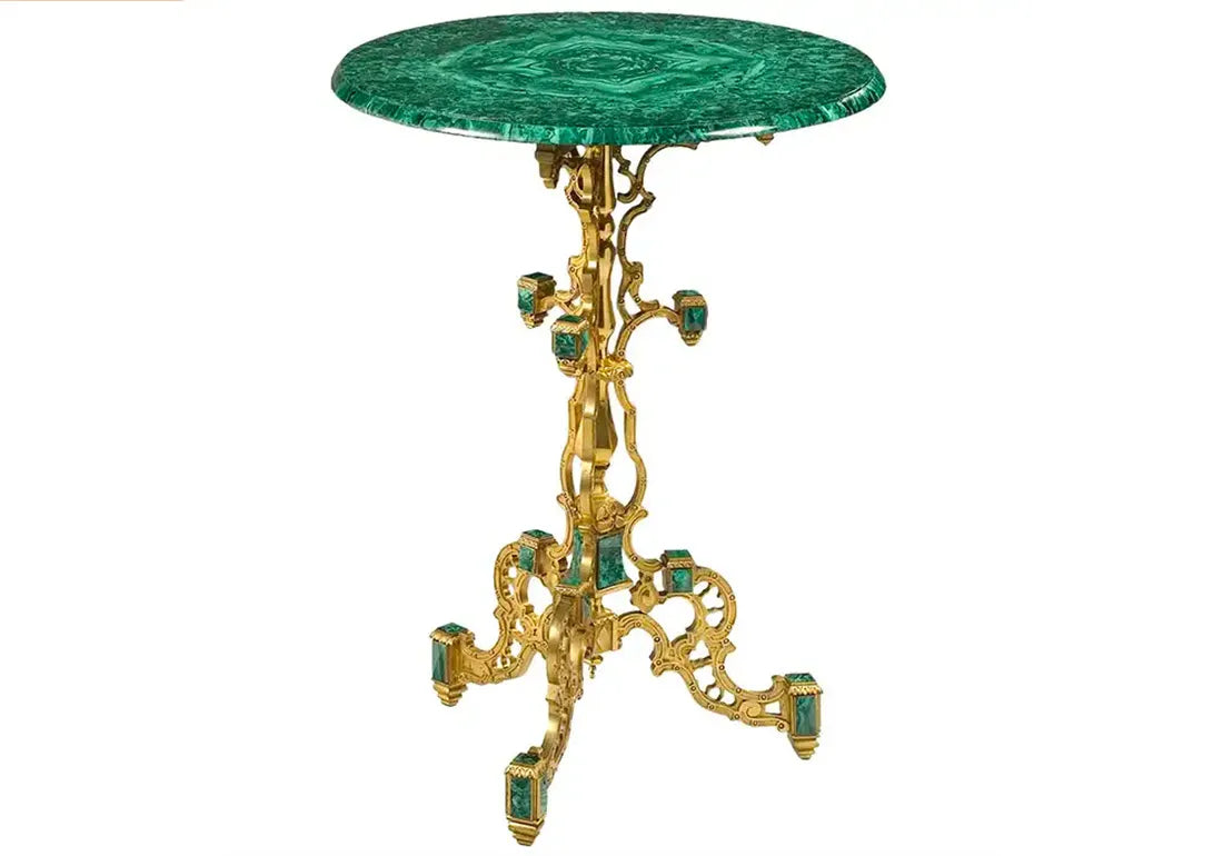 Royal Solid Teak wood Hand Carving Tripod Side Table