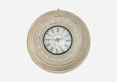 Antique Premium Wooden Round Wall Clock Handicraft