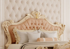 Regal Elegance Handcrafted Carved Bed