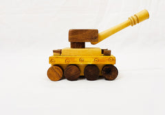 Wooden Army Tank Kids Toy