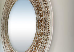 Timeless Grace Handcrafted Wooden Mirror Frame