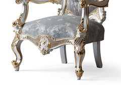 The Silver Majesty Handcrafted Luxury Throne Chair