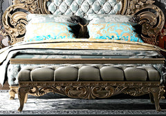 Royal Antique Wooden Hand Carved Statement Bed