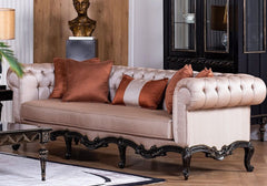 Classic Luxury Wooden Carved 3 Seater Sofa