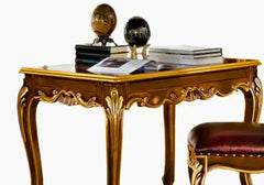 Walnut Textured European Style Wooden Office Desk