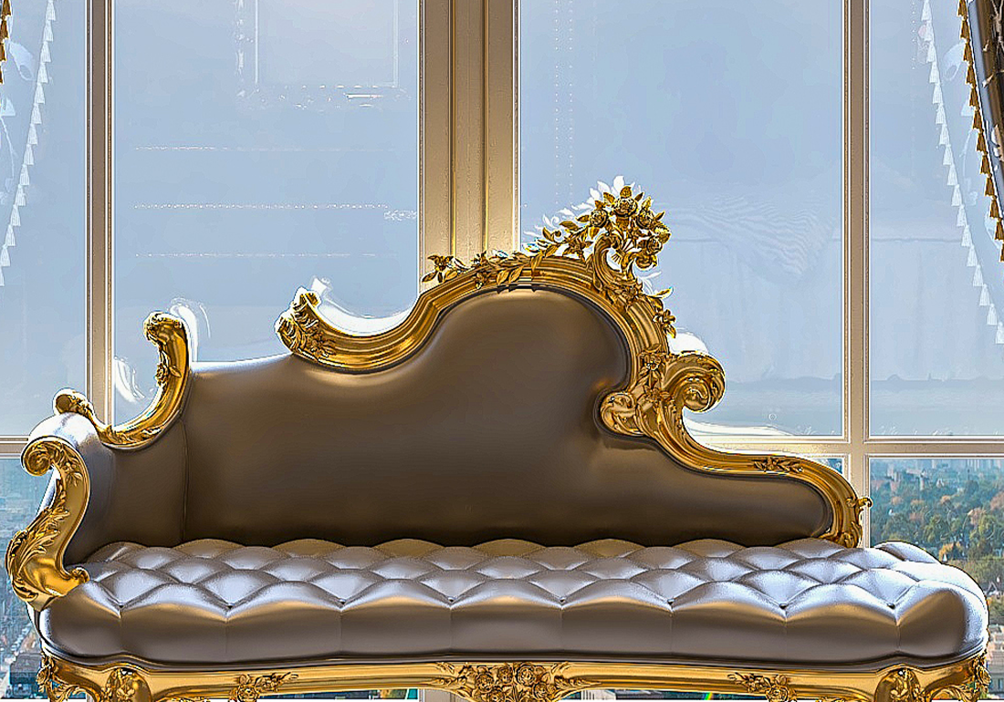 Antique Style Solid Teakwood Handcrafted Chaise Lounge