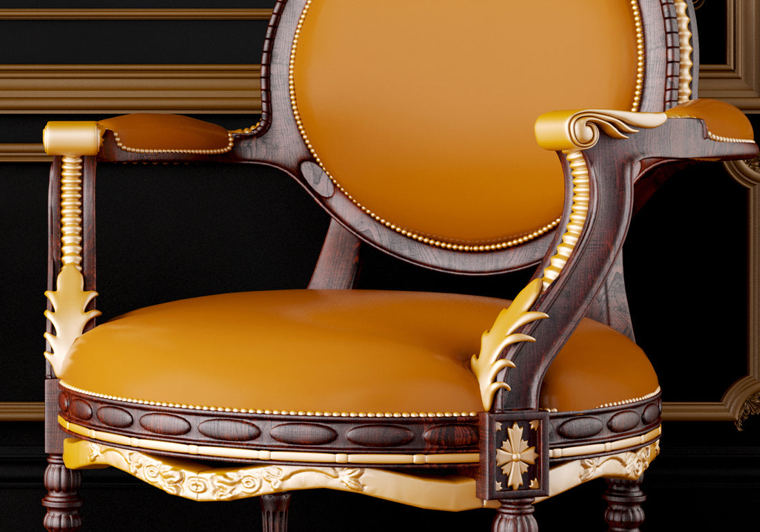 Majestic Serenity Handcrafted Teak Armchair