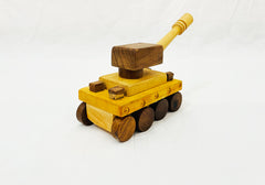 Wooden Army Tank Kids Toy