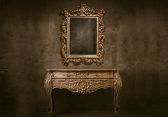 Heritage Elegance Solid Teak Console With Mirror