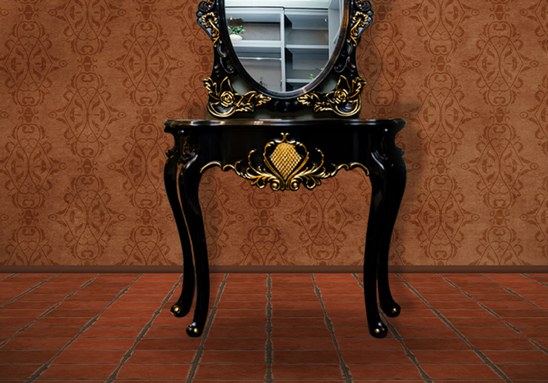Imperial Heritage Teak Console with Mirror