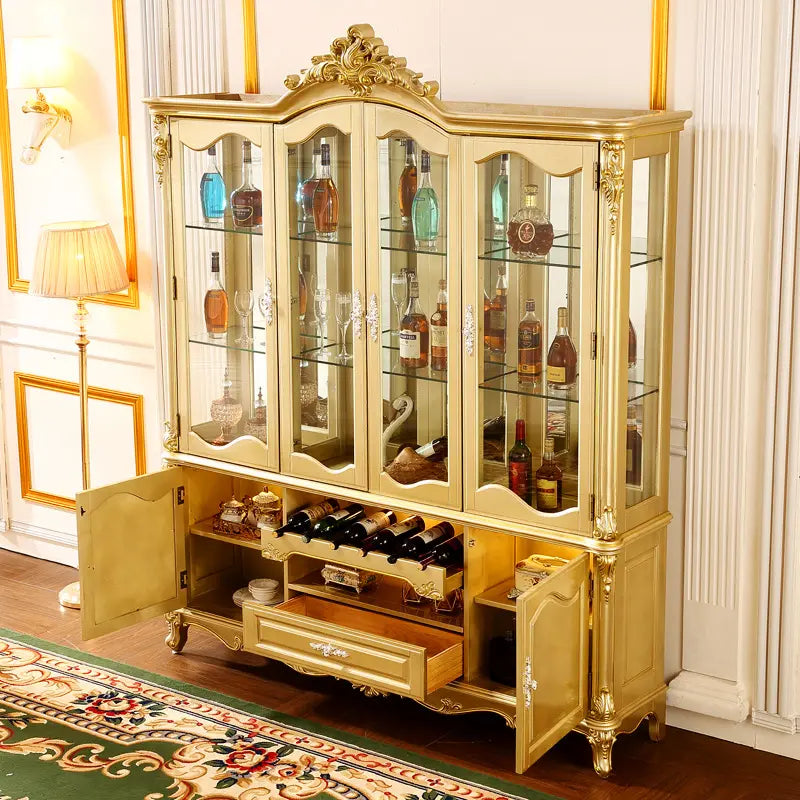 Royal Luxury European-style Solid Teak Vitrine
