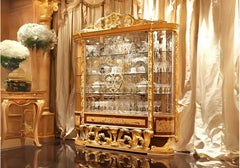Luxury carving Living Room Vitrine