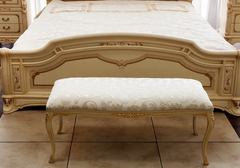 Luxury Modern European Style Solid Teak Wood Carving Bed