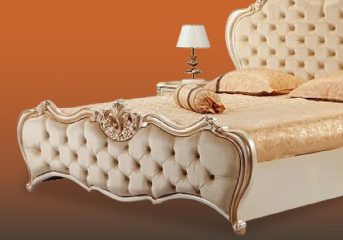 Luxury Modern Solid Teak Wood Hand Carving Bed