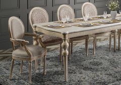 Royal and Luxury Handcrafted Wooden Carved Dining Table Set