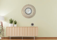 Antique Premium Wooden Round Wall Clock Handicraft