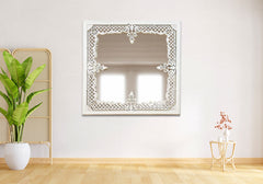 Classic Wooden Handicraft Carved Furniture Wall Mirror