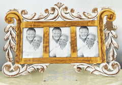 Antique Carved Wooden Photo Frame