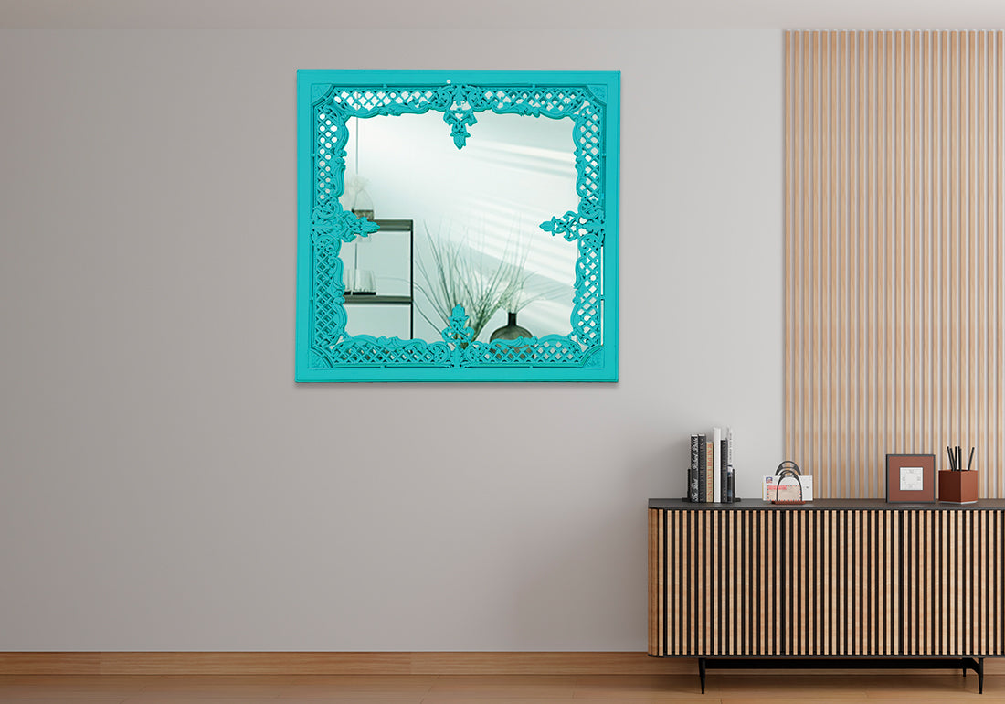 Classic Wooden Handicraft Carved Furniture Wall Mirror