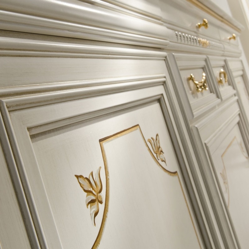 Luxury Italian Design Solid Teak Wood Vitrine