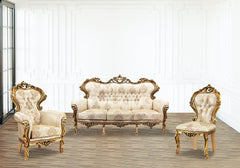 Royal and Luxury Handcrafted Wooden Sofa Set