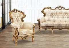 Royal and Luxury Handcrafted Wooden Sofa Set