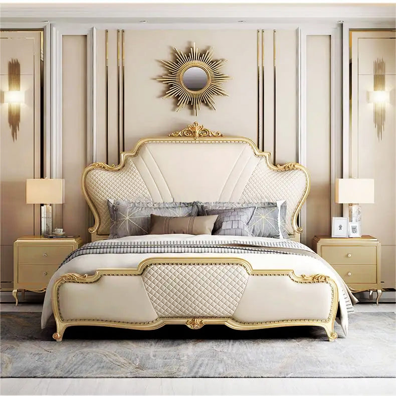 A luxury pure white bed set