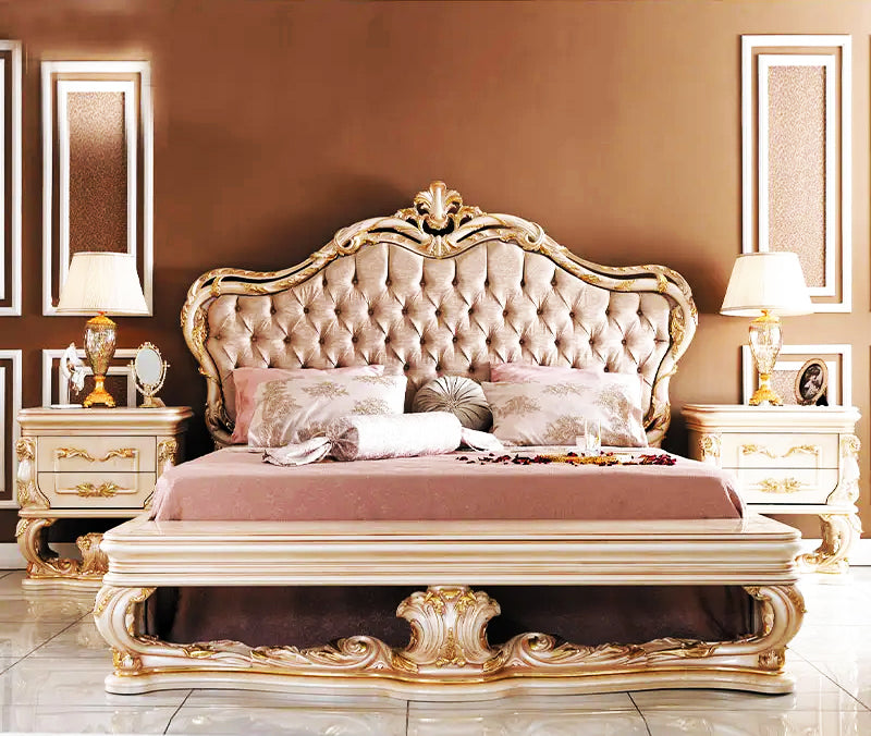 A luxury european bed set