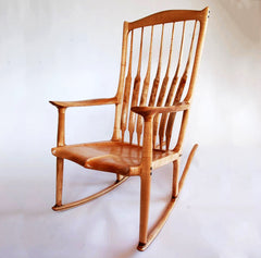 Handcrafted Solid Teakwood Rocking Chair