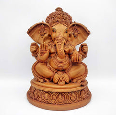 Wooden Handcrafted Lord Ganesh Statue