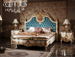 Luxury European Style Carving King Size Bed